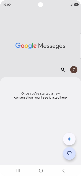 Press the profile icon. Press the profile icon.