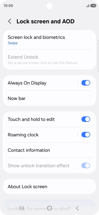 Press Screen lock and biometrics.