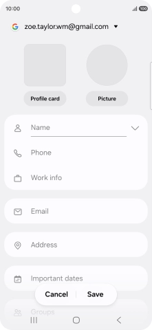 Press Name and key in the required name.