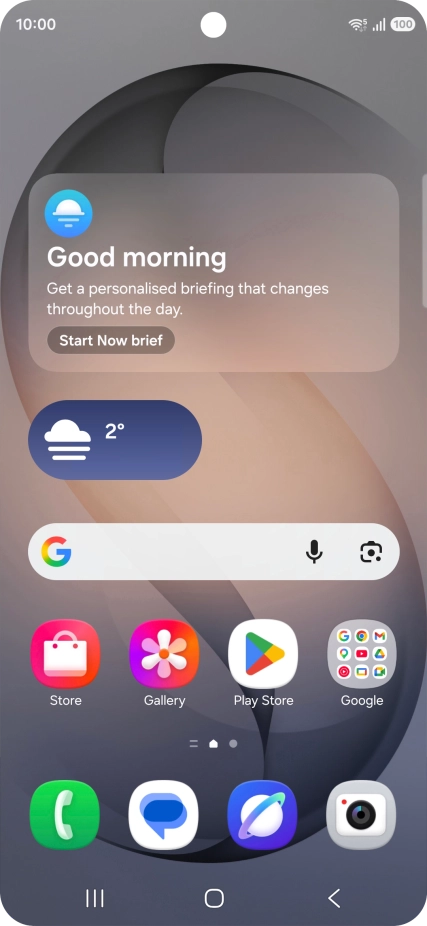 The Wi-Fi icon shows that your phone is connected to a Wi-Fi network.