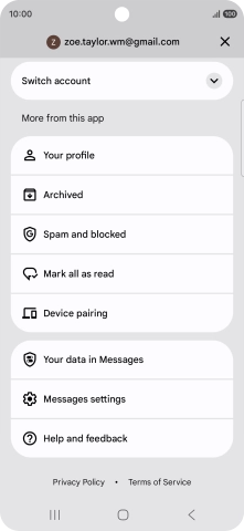 Press Messages settings. Press Messages settings.