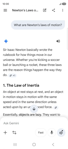 Transcription of the conversation with Gemini Live is now displayed. Transcription of the conversation with Gemini Live is now displayed.