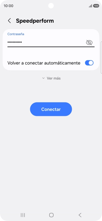 Introduce la contraseña de la red wifi y pulsa Conectar.