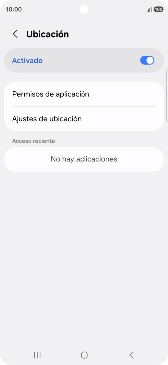 Pulsa Permisos de aplicación.