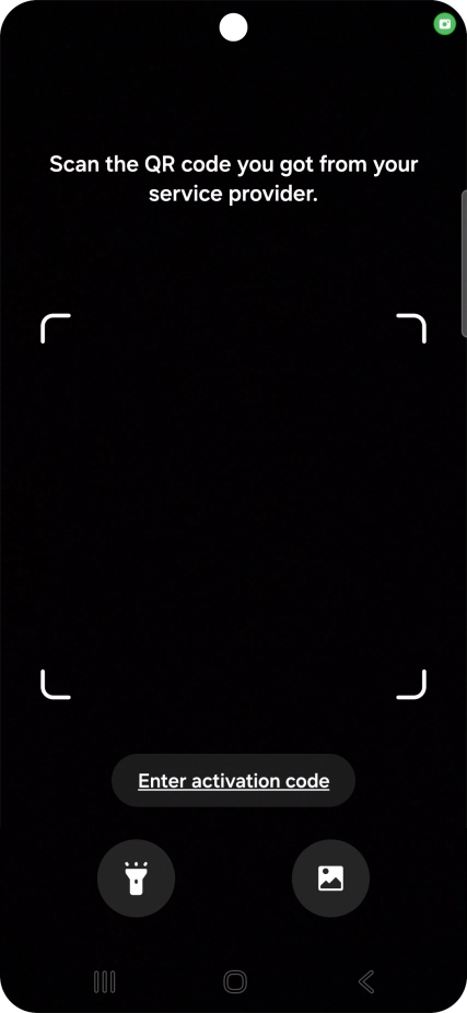 Place the QR code you've received inside the phone camera frame to scan the code.