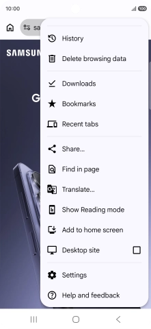 Press Settings.