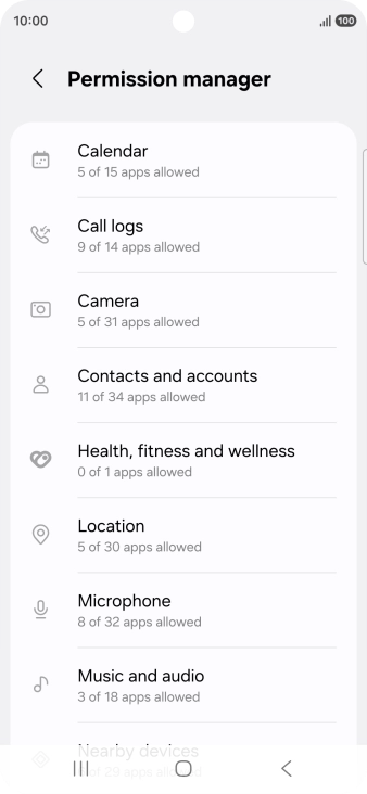 Press the required phone function.