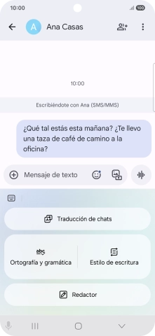Pulsa Traducción de chats.