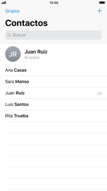 Pulsa el icono de nuevo contacto.