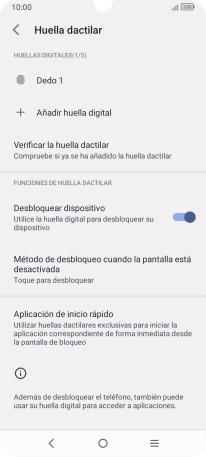 Pulsa los ajustes deseados para activarlos o desactivarlos.