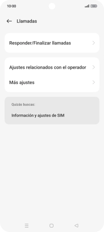 Pulsa Ajustes relacionados con el operador.