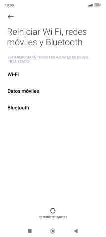 Pulsa Restablecer ajustes.