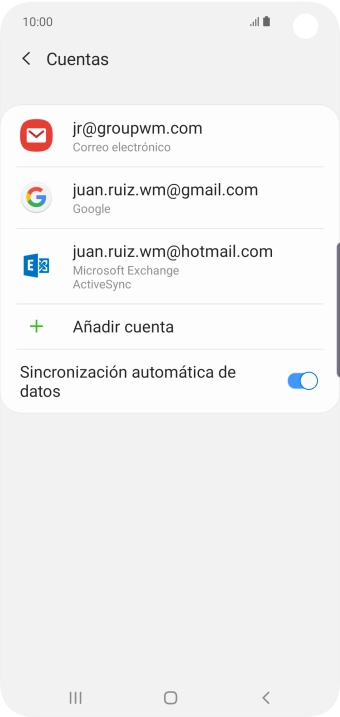 Pulsa el indicador junto a 