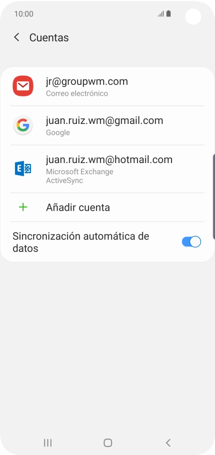 Pulsa el indicador junto a 