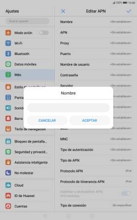 Introduce Vodafone Internet y pulsa ACEPTAR.