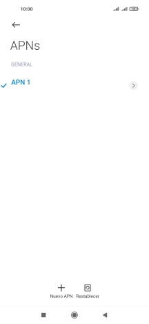 Pulsa Nuevo APN.