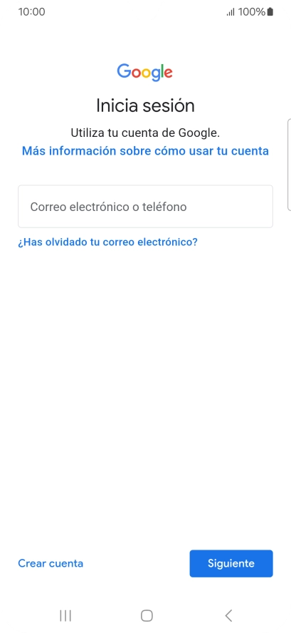 Si no tienes una cuenta de Google, pulsa Crear cuenta y sigue las indicaciones de la pantalla para ver cómo crear una cuenta nueva.