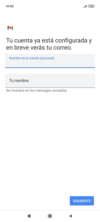 Pulsa Tu nombre e introduce el nombre del remitente.
