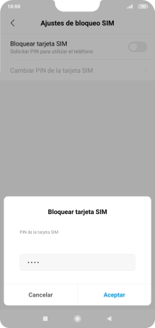 Introduce tu código PIN y pulsa Aceptar.