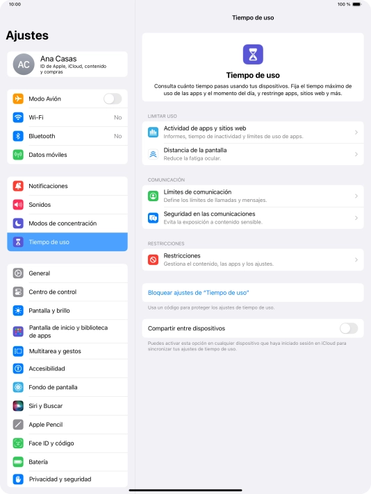 Pulsa Seguridad en las comunicaciones.