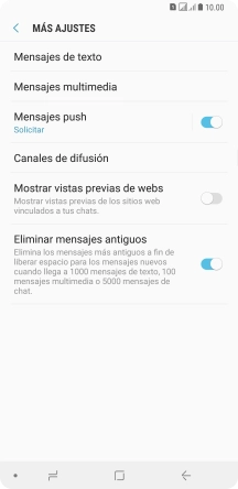 Pulsa Mensajes de texto.