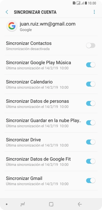Pulsa el indicador junto a 