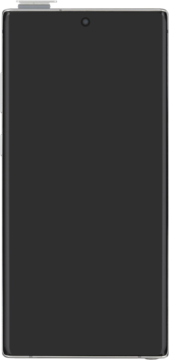 Retira el contenedor de tarjetas del teléfono.