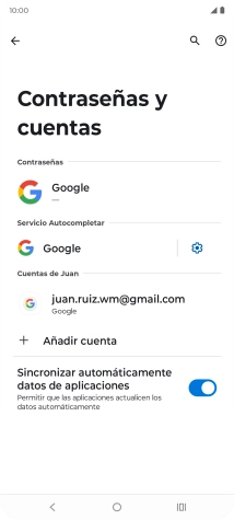 Pulsa Añadir cuenta.