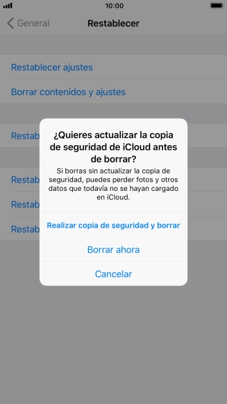 Pulsa el ajuste deseado.