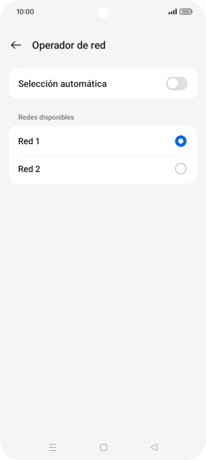 Pulsa la red deseada.