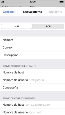 Pulsa Nombre de usuario e introduce el nombre de usuario de tu cuenta de correo electrónico.