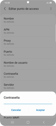 Introduce wap125 y pulsa Aceptar.