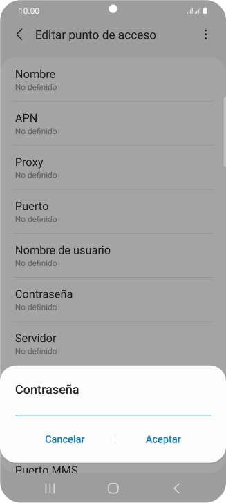 Introduce wap125 y pulsa Aceptar.