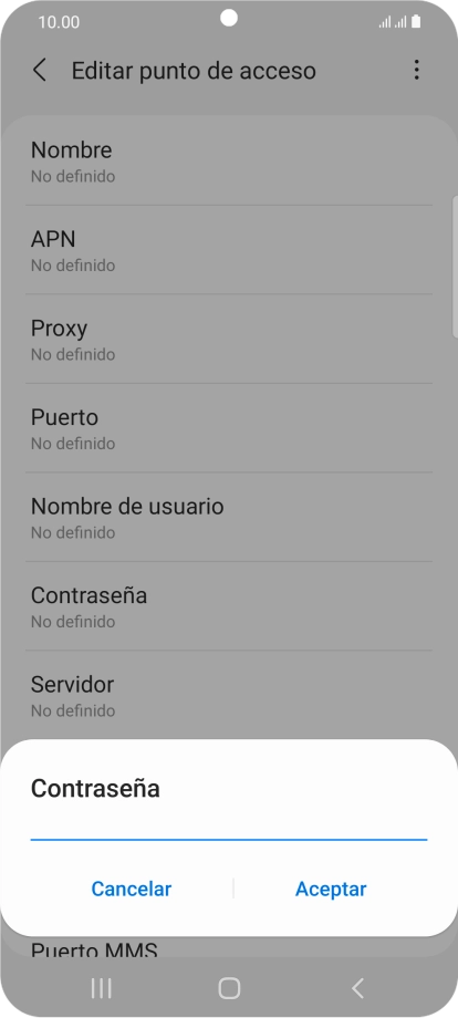 Introduce wap125 y pulsa Aceptar.