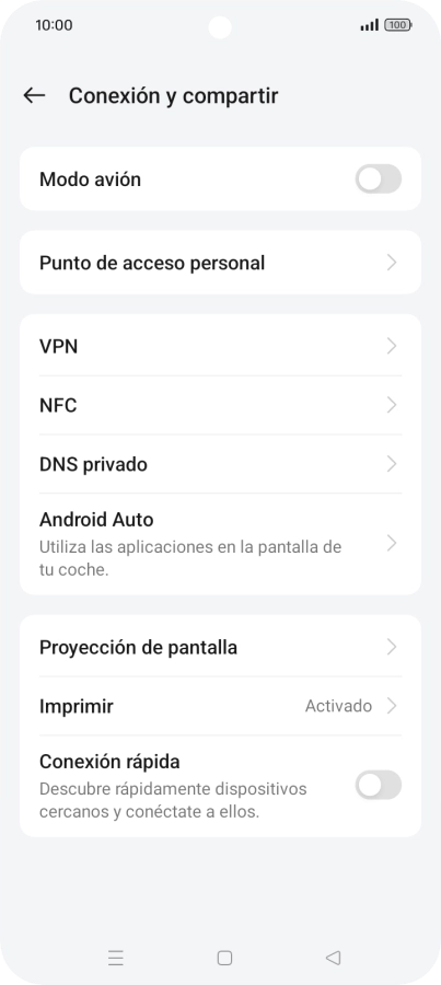 Pulsa Punto de acceso personal.