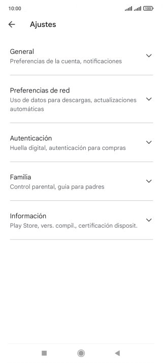 Pulsa Preferencias de red.