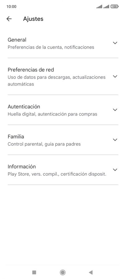 Pulsa Preferencias de red.