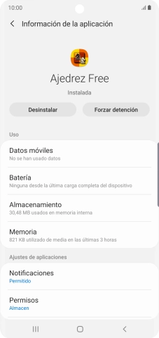 Pulsa Almacenamiento.