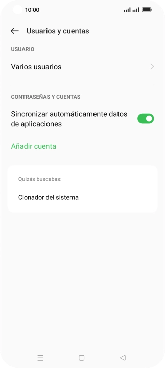 Pulsa Añadir cuenta.