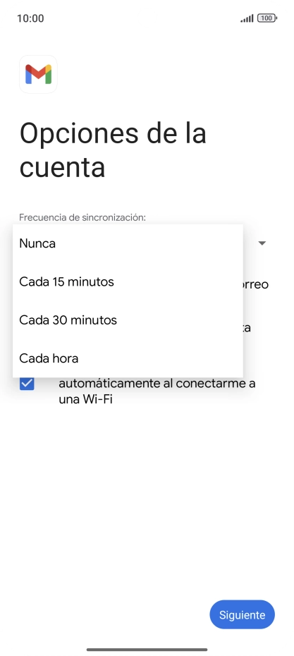 Pulsa el ajuste deseado.