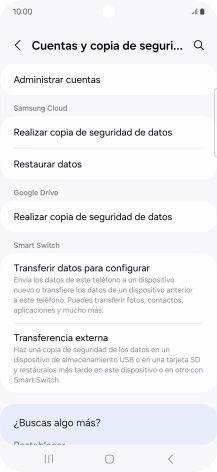 Pulsa Administrar cuentas.