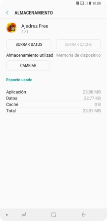 Pulsa la tecla de inicio para terminar y regresar a la pantalla de inicio.