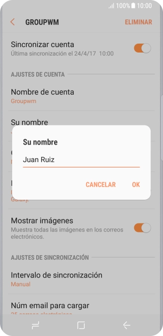 Introduce el nombre deseado y pulsa OK.