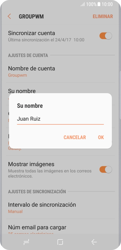 Introduce el nombre deseado y pulsa OK.