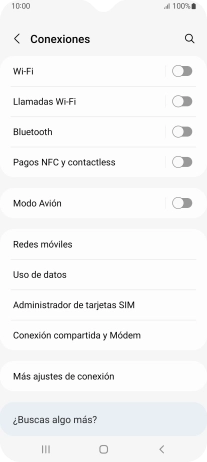 Pulsa Redes móviles.
