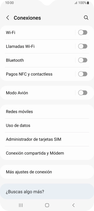 Pulsa Redes móviles.