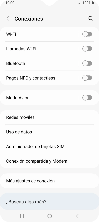 Pulsa Redes móviles.