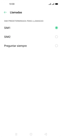 Pulsa el ajuste deseado.