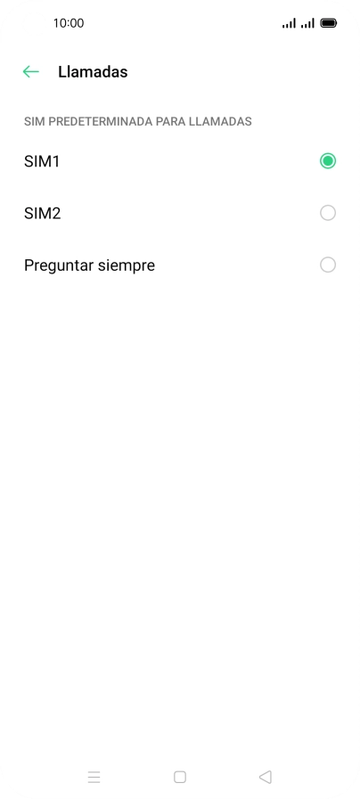 Pulsa el ajuste deseado.