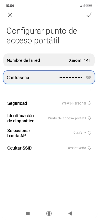 Pulsa Contraseña e introduce una contraseña.